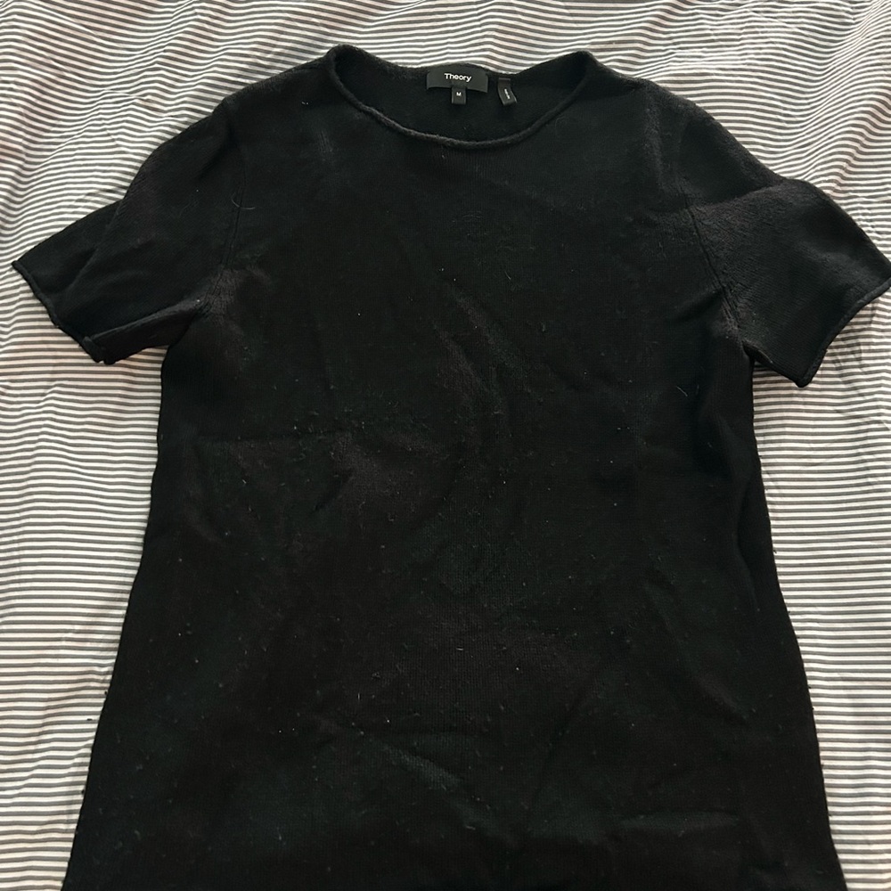 Theory Classic Black Cashmere Sweater
